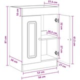  ispod umivaonika Crna 56 x 37,5 x 81 cm | shoptok.hr