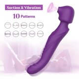 Tracy's Dog Wand - vodoodporen, polnilni, pulzirajoči masažni vibrator (vijolična) | Shoptok.si
