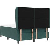 Box Postelja s podlogo z vzmetnico temno zelena 160x200 cm žamet, (22050950) Slike