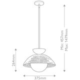  Alora Mood ALM-PERTH-P-GD - Luster na šipci PERTH 1xE27/60W/230V Ø 37,5 cm zlatna | Eponuda.com