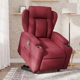 Maison Chic Naslanjač - Relax naslanjač s funkcijo vstajanja vinsko rdeče blago, (22040281) | Shoptok.si
