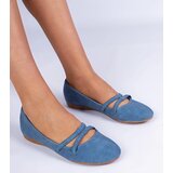 D/CEO marka niezdefiniowana Blue women's ballerinas made of matte eco-leather Baronna | shoptok.hr