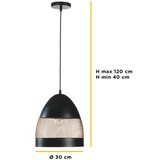 Lesnina XXXL ONLI - Luster na sajli POLLY 1xE27/22W/230V crna | Eponuda.com