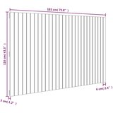  Zidno uzglavlje bijelo 185x3x110 cm od masivne borovine | shoptok.hr