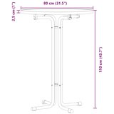  Barski stol bijeli Ø 80x110 cm konstruirano drvo i čelik | shoptok.hr
