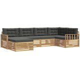 vidaXL Zunanja garnitura za sedenje 6 pcs Bela in antracit Poliester, (5000280248) | Shoptok.si