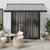 Tenda na uvlačenje antracit-bijela 3,5x2,5 m tkanina i aluminij Cijene