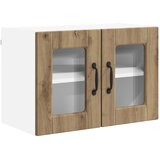  Zidni stakleni ormarić 2 pcs Umjetnički hrast 60 x 31 x 40 cm | shoptok.hr