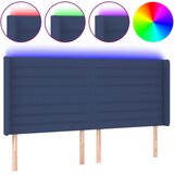  LED uzglavlje plavo 163 x 16 x 118/128 cm od tkanine | shoptok.hr