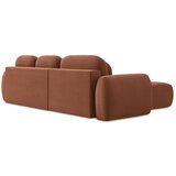 Makamii Sklopiva/s prostorom za odlaganje kutna garnitura od bouclé tkanine boja terakote (s lijevim kutom/s ležaljkom) Pele – | shoptok.hr