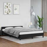 Maison Chic Posteljni okvir - Dvoposteljna postelja - Zakonska postelja z vzglavjem brez vzmetnice črn 140x190 cm, (21693849) | Shoptok.si