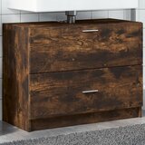 vidaXL Omarica za umivalnik dimljen hrast 78x37x59 cm inženirski les Cene