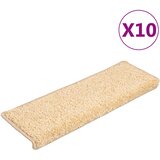  Prostirke za stepenice 10 kom 65x21x4 cm krem pravokutni rub | shoptok.hr