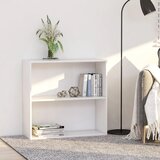 vidaXL Knjižna omara 2-nadstropna bela 80x30x76,5 cm inženirski les Cene