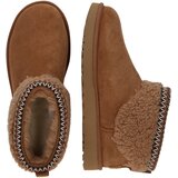 Ugg Škornji 'Classic Ultra Mini Maxi Curly' karamel / temno rjava / bela | Shoptok.si