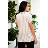 Dewberry 19705 Linen Short Sleeve Shirt-EKRU | shoptok.hr