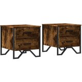 Maison Chic Dvo delni komplet Nočne omarice - Nočne mize dimljeni hrast 40x41x40 cm inženirski les, (21686980) Cene