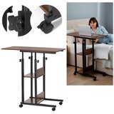  Mobilni stol 73-85 x 40 x 80 cm, tamnosmeđa, crna | shoptok.hr