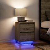 vidaXL Nočne omarice z LED svetili 2 kosa Sonoma Oak 38x34x50 cm Cene