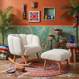 Atelier Del Sofa fotelja sa taburom Lotus, bela Cene