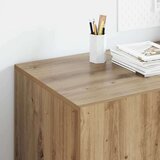 vidaXL Miza s polico Umetni hrast 140 x 50 x 75 cm Konstruiran les | Shoptok.si