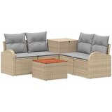  Set sofe 6 kom. Bež i svijetlo siva Poli Rattan i čelik | shoptok.hr