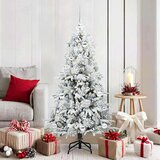 vidaXL Umjetno božićno drvce s nogom s stalakom Zelena 150 cm PE i PVC | shoptok.hr