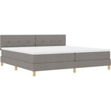  LED Box Spring Krevet Sivo-smeđa 200 x 200 cm tkanina | Eponuda.ba