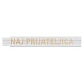 HEKA Zložljivi meter (Dolžina: 2 m, Bela, Natis: NAJ PRIJATELJICA) | Shoptok.si