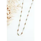 Kesi Women's necklace with green gold beads
