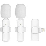  Lightning Dual bežični lavalier mikrofon (2 u setu) K1 bijeli | Shoptok.si