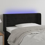  LED uzglavlje crno 83x16x78/88 cm baršunasto | shoptok.hr