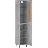  Visoka komoda siva betona 34,5x34x180 cm od konstruiranog drva | shoptok.hr