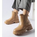 Gemre Beige insulated decorative ankle boots Federica | Shoptok.si