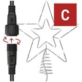  Standarden LED povezovalna božična zvezda, 28,5 cm, zun. in notr., hladna bela | Shoptok.si