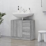 vidaXL Omarica za umivalnik siva sonoma 63x30x54 cm inženirski les Cene