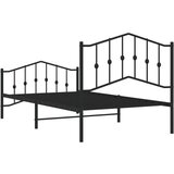 okvir kreveta s uzglavljem i podnožjem crni 100x190 cm | shoptok.hr