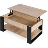 Modern Home stolić za kavu s podiznom i proširivom pločom 90 cm, spremnik za pohranu, polica, sonoma hrast | shoptok.hr