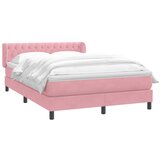 Box Spring krevet s madracem ružičasti 160x220 cm baršun | shoptok.hr