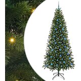 vidaXL Umestno božično drevo med 300 LED Zelena 240 cm PE in PVC | Shoptok.si