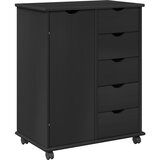  Mobilni ormar Crna 63,5 x 39 x 79 cm Čvrsto borovo drvo | shoptok.hr