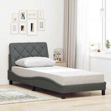 vidaXL Posteljni okvir brez vzmetnice temno siv 90x190 cm blago Cene