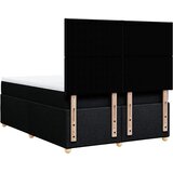  Krevet s oprugama i madracem crni 160x200 cm od tkanine | shoptok.hr