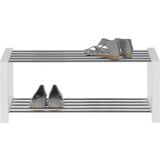 CARRYHOME REGAL ZA ČEVLJE bela, barve kroma | Shoptok.si