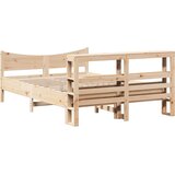  Okvir za krevet s uzglavljem 140x200 cm od masivne borovine | shoptok.hr