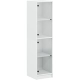  Visoka komoda sa staklenim vratima bijela 35 x 37 x 142 cm | Eponuda.com