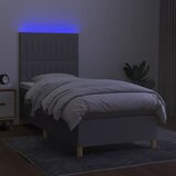  box spring s madracem LED svjetlosivi 80x200 cm tkanina | shoptok.hr