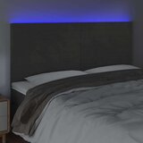 Uzglavlje tamnosivo 160x5x118/128 cm baršunasto | shoptok.hr