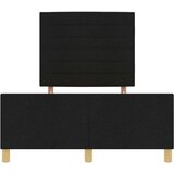  Crni okvir kreveta 140x190 cm - tkanina | shoptok.hr