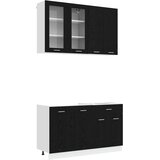  Kuhinjska jedinica LYON 4 pcs Crni hrast Konstruirano drvo | Eponuda.com